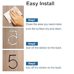 nanlyiau 5in 3D Adhesive door number house numbers