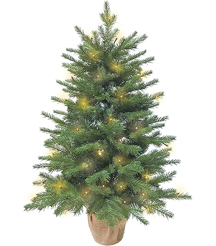 クリスマスツリーB Amazon.com: 3ft Pre-lit Mini Christmas Tree,Artificial Pine 121