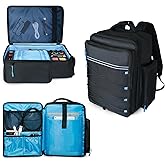 Audio Mixer Travel Case Backpack Compatible with RODECaster Pro/Pro II/Duo,TC-Helicon GoXLR,Yamaha MG06X/MG10XU,DJ Mixer Case Bag with Multi-Pockets for Microphones,Cables & More Podcast Equipment