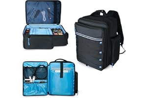 LIWSHWZ Audio Mixer Travel Case Bag Fits for RODECaster Pro, RODECaster Pro II, RC Duo,DJ Mixer Backpack with Compartment for 15.6" Laptop and 5 microphones,Cables & Podcast Equipment