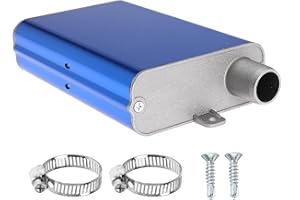 YiEC ZAN 24mm Exhaust Muffler Pipe Upgraded for Chinese for Eberspacher Diesel Heaters Air Compressor with 2 clamps and screws, Blue