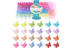 Hoyols Glitter Butterfly Hair Clips, 90s Y2K Sparkle Accessories for Teens Women Adults, Cute Small Jaw Claws, Assorted 12 Co