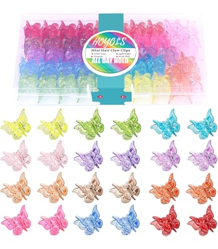 Hoyols 1/2 Inch Tiny Hair Clips Matte Black, Small Clamp Claw Clips No Slip No Crease Strong Grip For Women Girls Men Fine Medium Thick Hair Styling