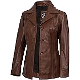 Blingsoul Leather Blazer Jacket Women - Leather Car Coats For Women