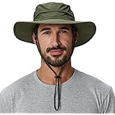 Home Prefer UPF50+ Mens Sun Hat Wide Brim Fishing Hat Sun Protection Beach Gardening Bucket Hat for Men Women