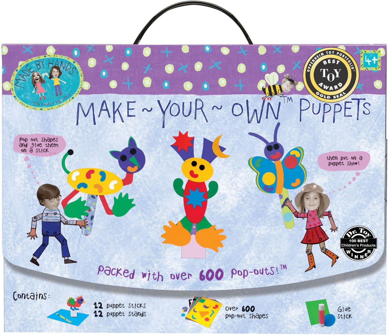 Made By Hands Make Your Own Puppets DIY Puppet Making - Craft Kit for Age 4 Years and Older