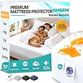 OhGeni Waterproof Mattress Protector, Queen Size Mattress Pad Fitted with Deep Pocket 6"-18", Breathable Noiseless &amp; Soft, Washable Dirt-Proof Mattress Cover for Home, Bedroom, White,Daybed Cover