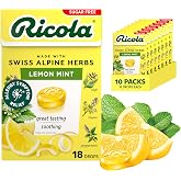 Ricola Sugar Free Lemon Mint Herbal Throat Drops - 180 Count | Made with Lemon Balm and Low Menthol for Everyday Voice Care - Herbal Throat Lozenges