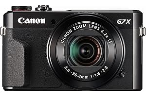 Canon PowerShot Digital Camera [G7 X Mark II] with Wi-Fi & NFC, LCD Screen, and 1-inch Sensor - Black, 100-1066C001