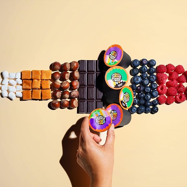 CRAZY CUPS FLAVORED COFFEE FOR KEURIG K-CUP MACHINES, CHOCOLATE RASPBERRY TRUFFLE, HOT OR ICED DRINKS, 22 COUNT SINGLE SERVE, RECYCLABLE PODS(PACK OF 1)