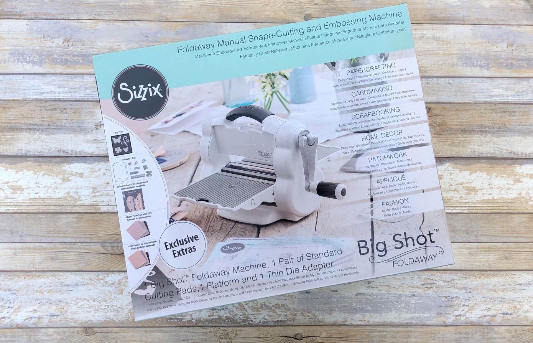 23/mo Finance Sizzix DieCut Machine, Big Shot Foldaway, White/Gray
