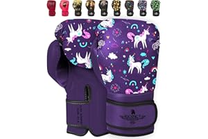 Exxact Sports Knockout Youth Boxing Gloves for Kids (3-10 Years) with Padded Protection and Wrist Support, Durable Engineered Leather Kids Boxing Gloves for Boys and Girls