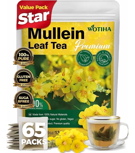 Amazon.com : WOTIHA 65 Count Value Pack Premium Mullein Leaf Tea