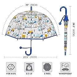 RONIARE Kids Umbrella Clear Bubble Umbrellas for