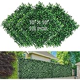 12Pcs Artificial Boxwood Decoration Backdrop Greenery Covering Hedge Wall Panels UV-Anti Grass Wall Decor Privacy Hedge Screen Fence Decor,10"X10" (10"X10" 12P)