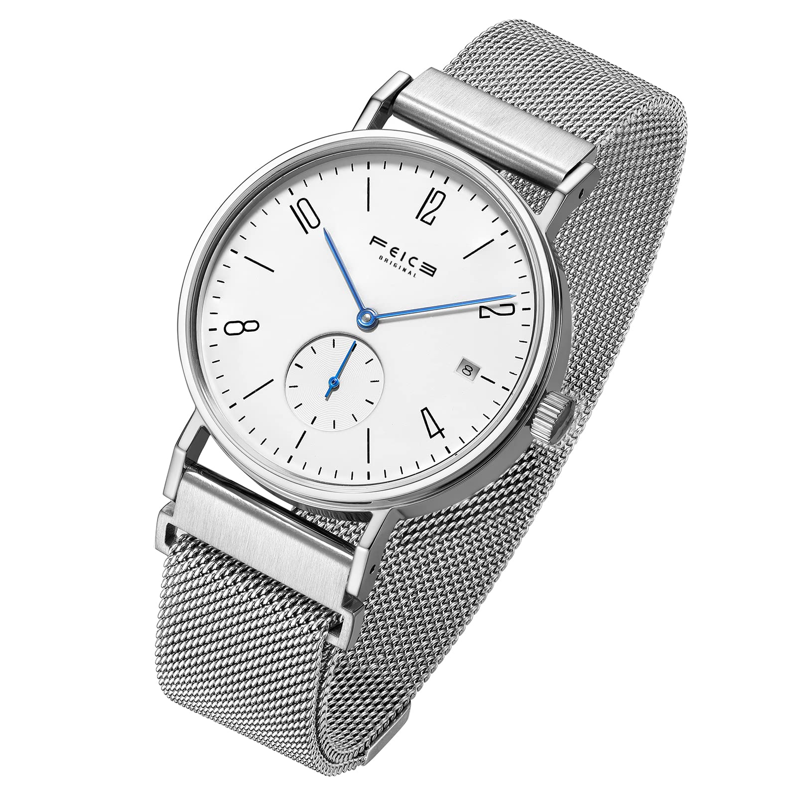 FEICE Men's Unisex Automatic Bauhaus Watch FM201 - 38mm Sapphire Dial - 2 Strap Options - Water Resistant to 30m