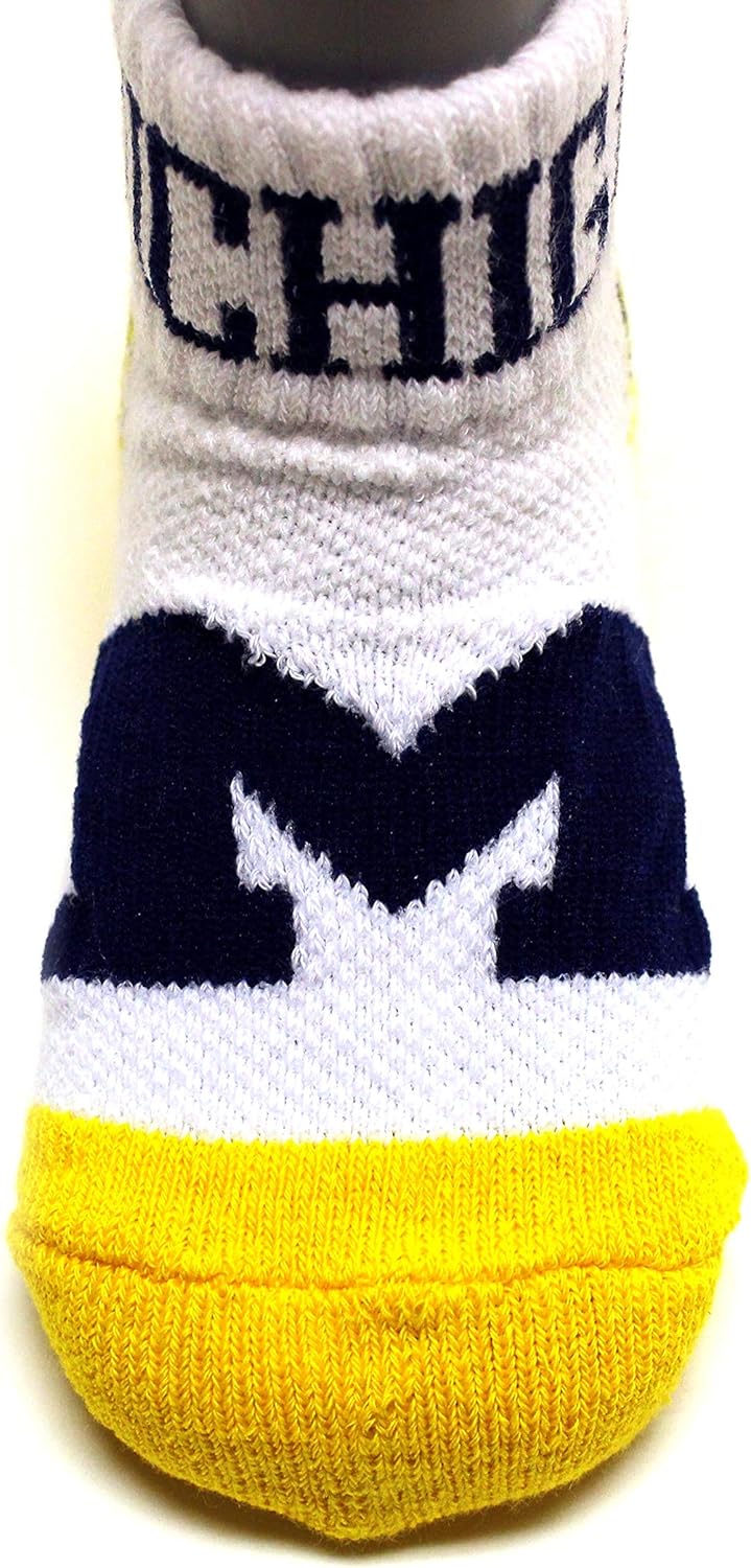 NCAA Michigan Wolverines Unisex Michigan Baby Qtr Sockmichigan Baby Qtr Sock, Blue, BAX 12-24 Months: Clothing