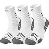 TENYSAF Compression Sport Running Socks: Athletic Crew Socks for Men Women Cycling Hiking Basketball Work,3 Pairs