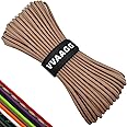VVAAGG 550 Paracord 200FT - 4mm Lightweight and Durable Camping Rope, Tent Rope, Clothsline Rope, Marine Weatherproof Rope, Nylon Parachute Cord Rope (Brown)