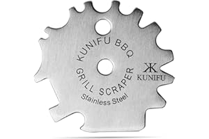 KUNIFU BBQ Grill Scraper, Stocking Stuffers, Bristle-Free for Griddle, Kitchen Gadgets Cleaner, Camping Accessories, Ideal Gifts for Christmas, for Men, Dad, Husband, Boyfriend, Fathers Day