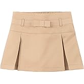 Nautica Girls School Uniform Pleated Pull-on Scooter Skirt with Undershorts, Knit Waistband & Functional Pockets