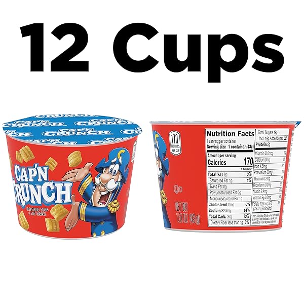 CAP’N CRUNCH’S SINGLE SERVE CEREAL CUPS, 1.51 OZ