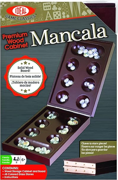 Amazon Com Ideal Premium Wood Cabinet Mancala Toys Games