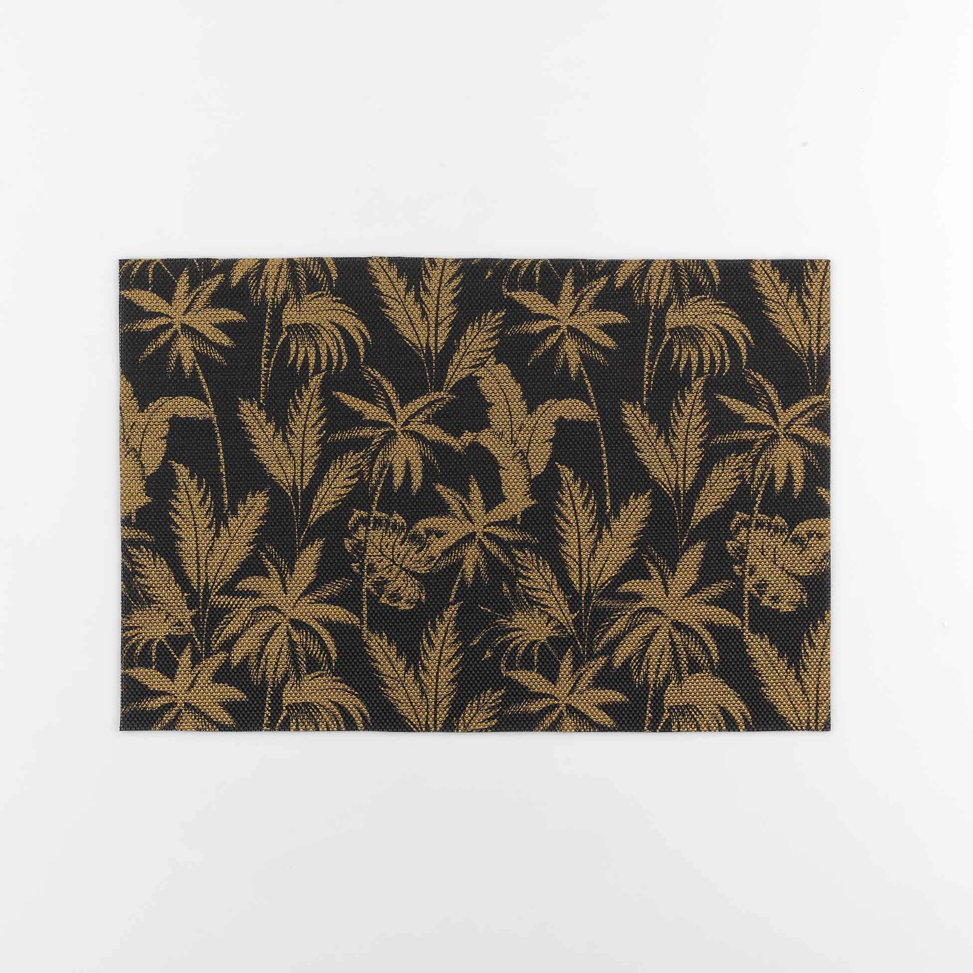 Décline Feullor Placemat 28.5 x 43.5 cm Black/Gold