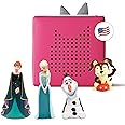 Toniebox Audio Player Starter Set with Elsa, Anna, Olaf, and Playtime Puppy - Listen, Learn, and Play with One Huggable Little Box for 3+years- Pink
