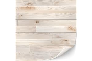 TEXTURKONTOR 3 Sheets Self-Adhesive Flooring for Dollhouse 1:12 Scale (Creme Colored Oak 2)