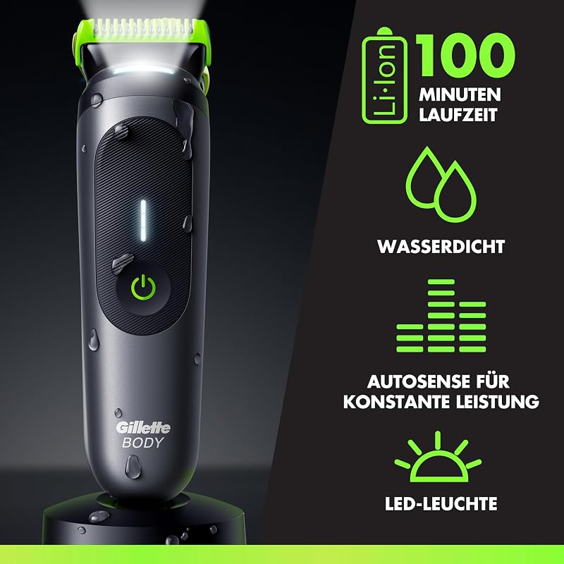Labs i7 Body + Intimate Trimmer Herren, Schwarz/Grün