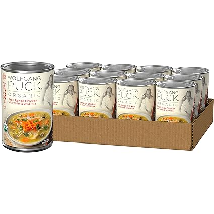 Wolfgang Puck Organic Free Range Chicken With White Wild Rice Soup 14 5 Ounce Pack Of 12 By Wolfgang Puck Amazon De Lebensmittel Getranke