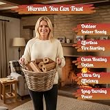 Topline High Energy Heat Logs 12 Pack Ultra Dry Compressed Wood Fuel Stoves view 4