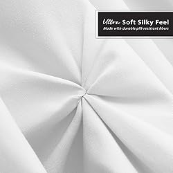 Nestl White Bed Skirt King Size, Pinch Pleat King
