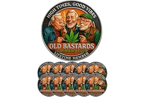 Old Bastards Cannabis Club Coin, Old Fuckers Club, Funny Lifetime Member Challenge Coin for Men, Unique Gift for Best Friend,