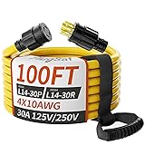 PlugSaf 100FT 30 Amp Generator Extension Cord 4