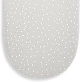 The Little Green Sheep Moses Basket Fitted Sheet Organic Linen Blend Dove Grey