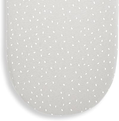 The Little Green Sheep Moses Basket Fitted Sheet Organic Linen Blend Dove Grey