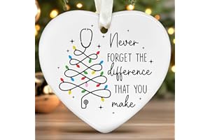 TEEBIM Nurse Ornament - Nurse Ornaments for Christmas Tree - Gifts for Nurses Female - Nurses Preceptor Practitioner Nicu RN Gifts for Women - Nursing Ornaments for Tree - Ceramic Ornament 2025