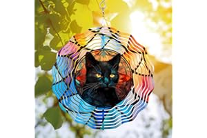 64DECALS 64memory Bombay Cat Wind Spinner, Bombay Cat Wind Spinner Hanging for Yard and Garden, Unique Gift Wind Spinner, 3D Hanging Wind Spinner Outdoor, Cute Bombay Cat Wind Spinner