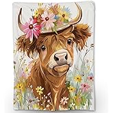 Ti Caldi Cute Highland Cow Blanket - Soft Cozy Fluffy Lightweight Flannel Throw Blanket for Couch, Bed, Travel & Outdoor | Warm Fuzzy Blankets for Adults Kids Women Boys Girls 50×60 in