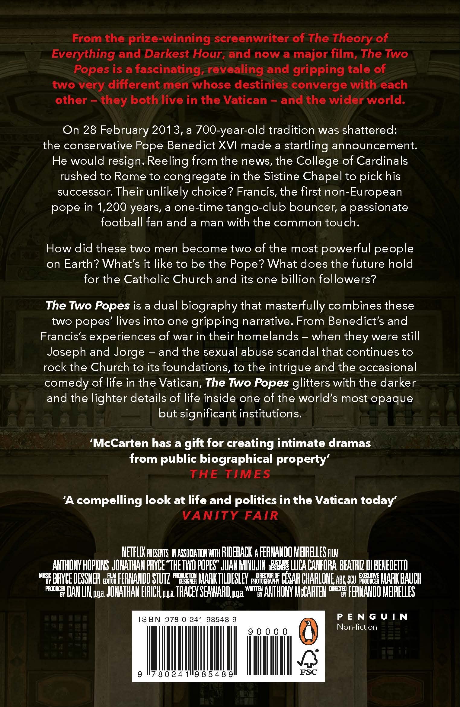 The Two Popes: Official Tie-in to Major New Film Starring Sir ...