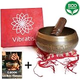 Zenamaste Bol Tibétain Chantant 350g – Fait Main à Bhaktapur Népal, Coffret Complet Avec Coussin, Maillet Et Boîte Artisanale En Papier Népalais