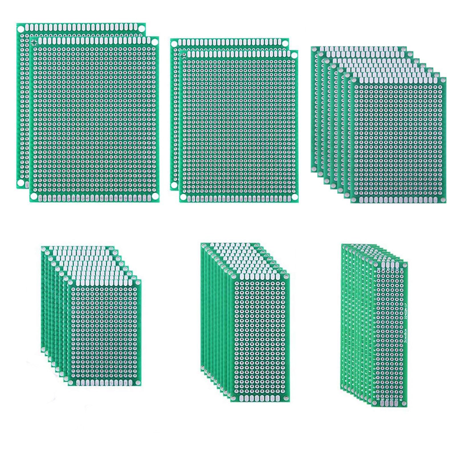 zalati Perforated Grid Board 40pcs Double Sided PCB Board Prototype for DIY Soldering and Electronic Project - 6 Sizes