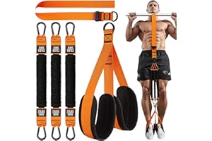 HPYGN Two Foots Pull Up Assistance Bands, Heavy Duty Resistance Band for Pull Up Bar, Adjustable Weight/Size with Fabric Feet/Knee Rest, Bands for Pull Up Assist for Strength Training, Pull Up