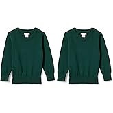Amazon Essentials Unisex-Child Uniform Cotton V-Neck Sweater