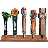 WELLBOM Beer Tap Handle Display, (Only Holder) Holds 5 Tap Handles Tabletop | US Standard 3/8"-16 thread Keg Handle Display Collect Love Tap Handle with Anti-slip mats for Bar, Beer Lover, Home Brewing