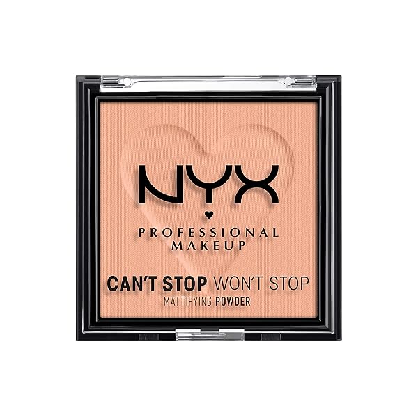 NYX PROFESSIONAL MAKEUP CAN’T STOP WON’T STOP MATTIFYING PRESSED POWDER – BRIGHT PEACH