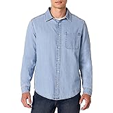 Amazon Essentials Men's Regular-Fit Long-Sleeve Button-Down Denim Shirt