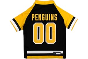 Pets First NHL Pittsburgh Penguins PEN-4006-XXLNHL Pet Jersey - Pittsburgh Penguins Dog Jersey, XX-Large. A Premium Big Jersey for Dogs & Cats to Look just Like The Real Hockey Player, Black, XX-Large